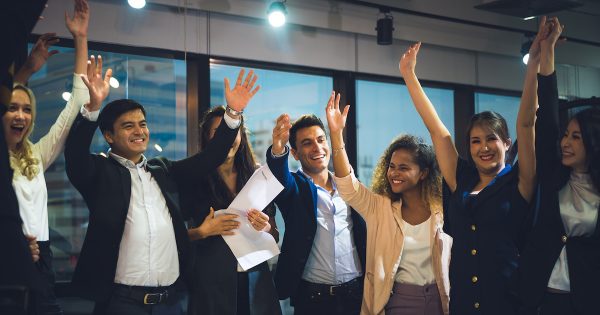 business people present the business project